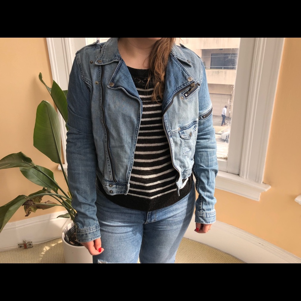 Cropped Jean Moto H&M Jacket